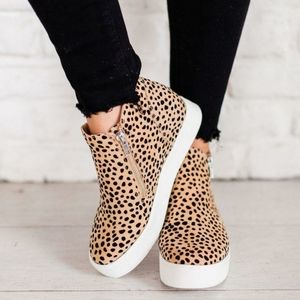 Leopard print Wedge sneaker